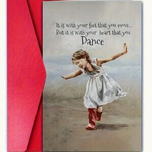 JOY Girl Dancing Greeting Card